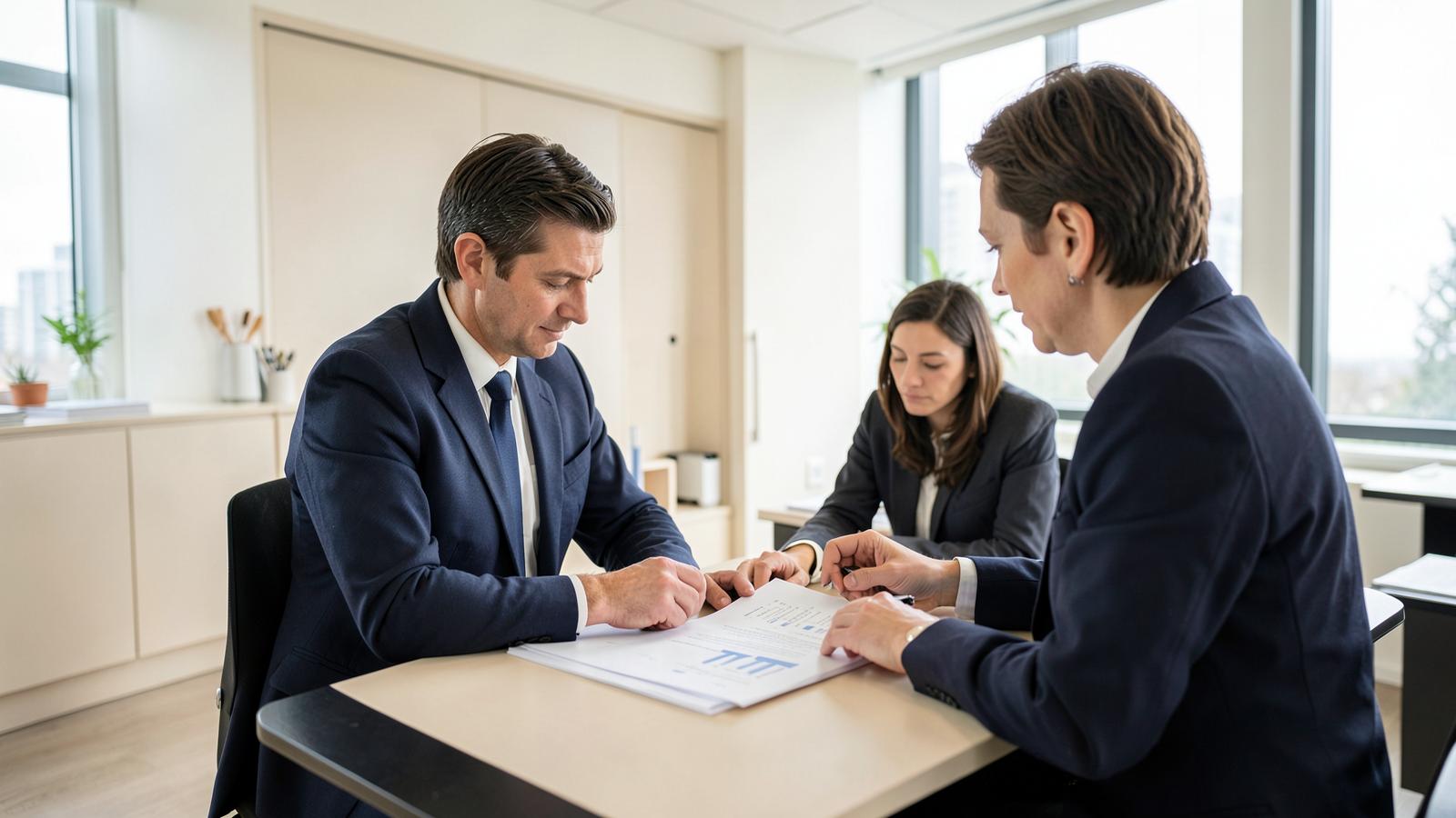 Professionals reviewing information relevant to growing owner-managed businesses